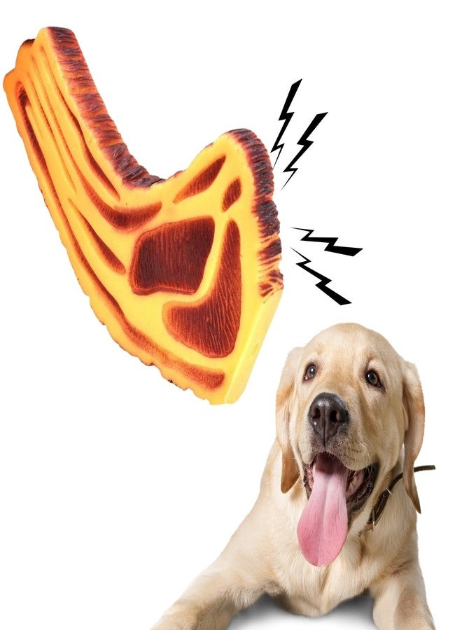 DreamAuro Squeaky Meat Peice Toy, Fun and Festive Pet Toy for Hours of Entertainment, Festive Pet Plaything, Interactive Meat Peice Fun, Stimulating Squeaker Sound, Safe Pet Toy. - Image 1